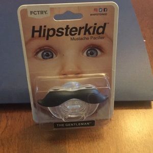 Hipster Kid Mustache Pacifer